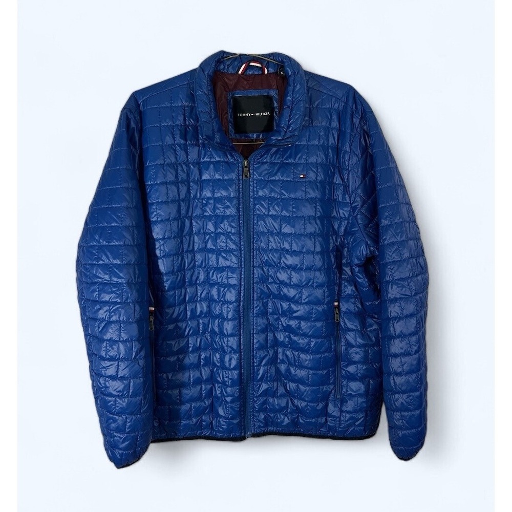 Tommy Hilfiger Men's Ultra Loft Sweaterweight Quilted Jacket Soft Shell Blue 2XL